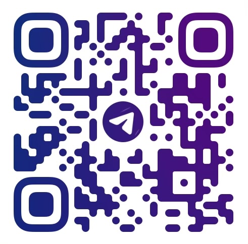 رمز QR للتواصل عبر تيليجرام