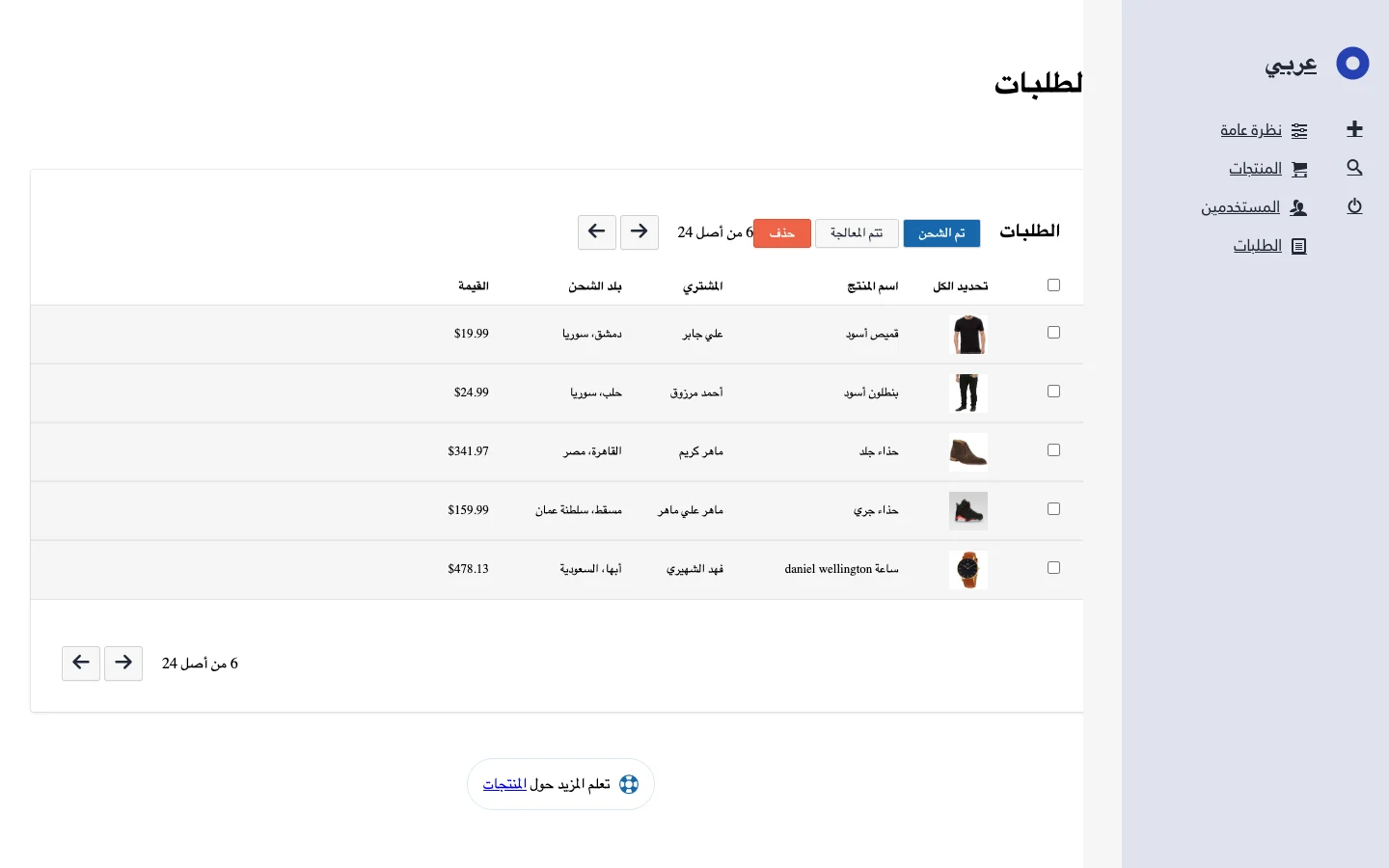 واجهة لوحة تحكم تعليمية 3