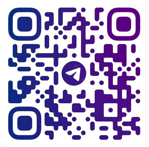 رمز QR للتواصل عبر تيليجرام